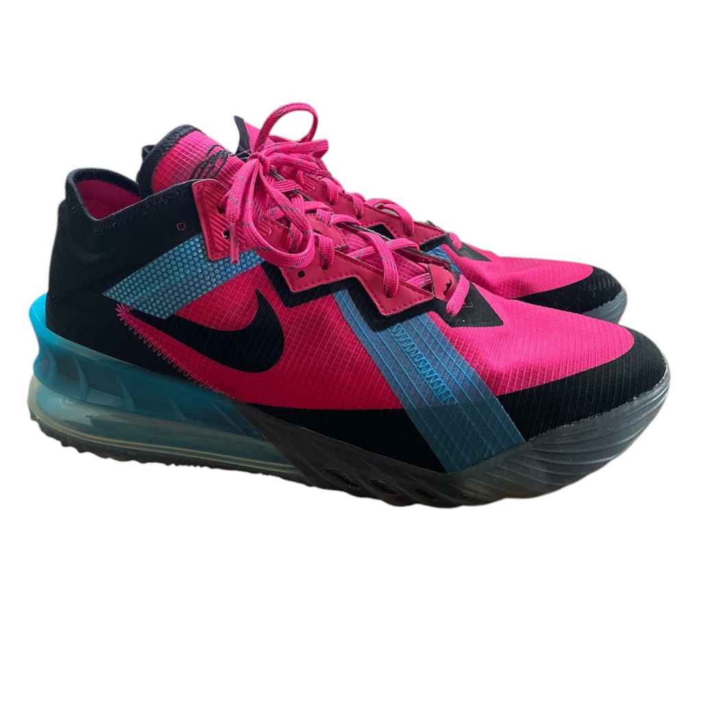 Nike Lebron Xviii Low 18 Fireberry Neon Nights Basketball Shoes, Menâs 13